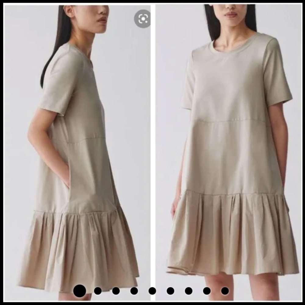 COS tiered dress beige